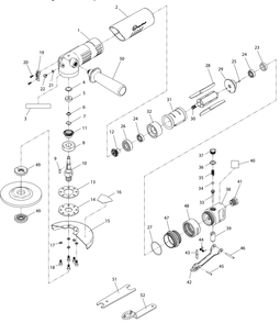 Page A Diagram and Parts List for 422G  Ingersoll Rand Grinder